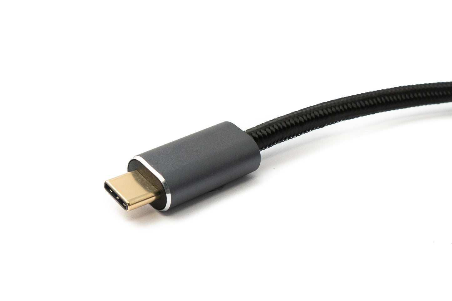 SYSTEM-S USB 3.2 Gen 2 snúra 300 cm Tegund C karlkyns í karlkyns fléttuð svört