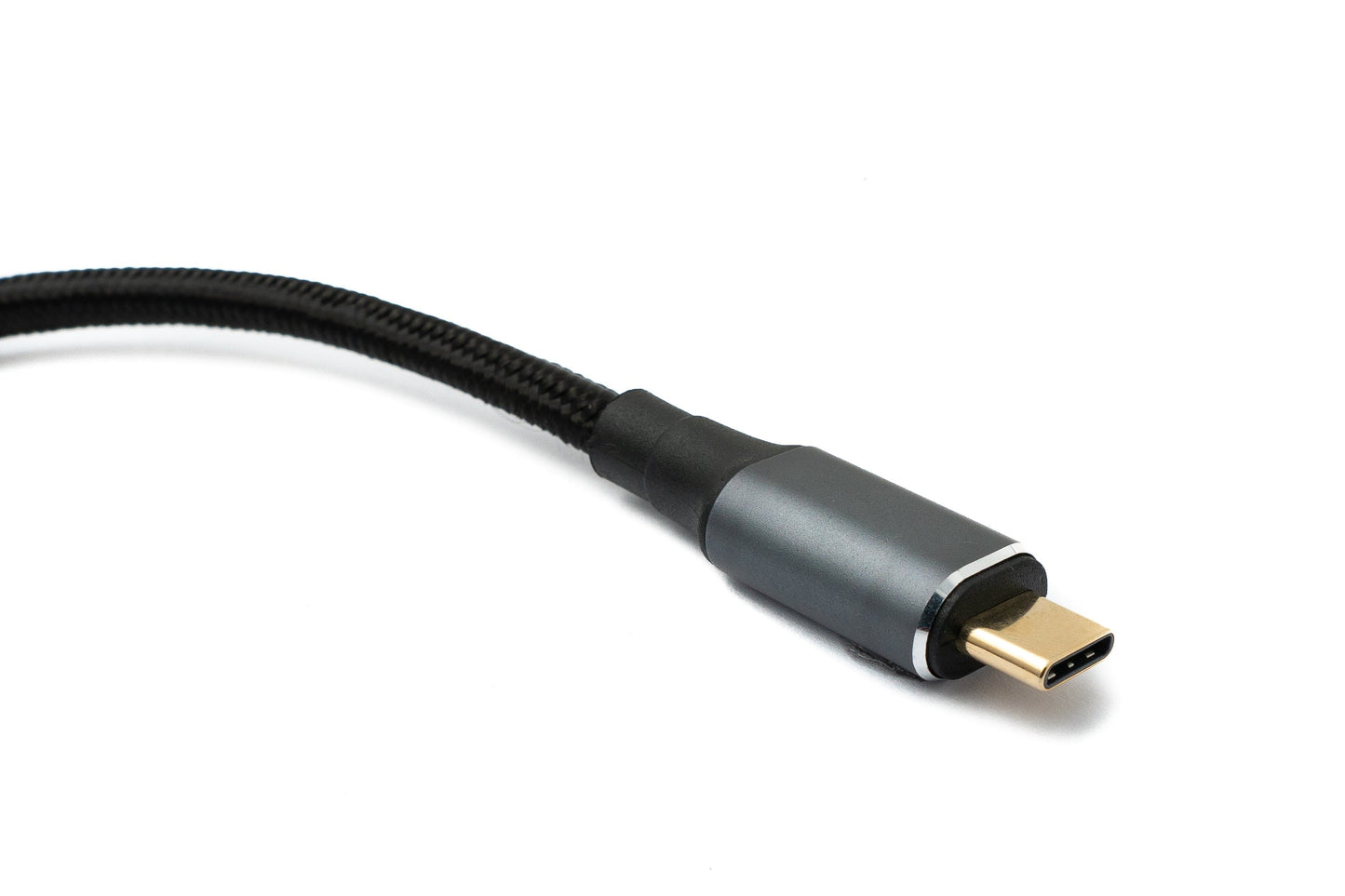 SYSTEM-S USB4 USB Kabel 50 cm Typ C Stecker zu Stecker 40 Gbit/s USB 4.0 geflochten Winkel
