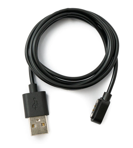 SYSTEM-S USB 2.0 snúra, 100 cm hleðslusnúra fyrir Xiaomi Haylou GS LS09A snjallúr, svört