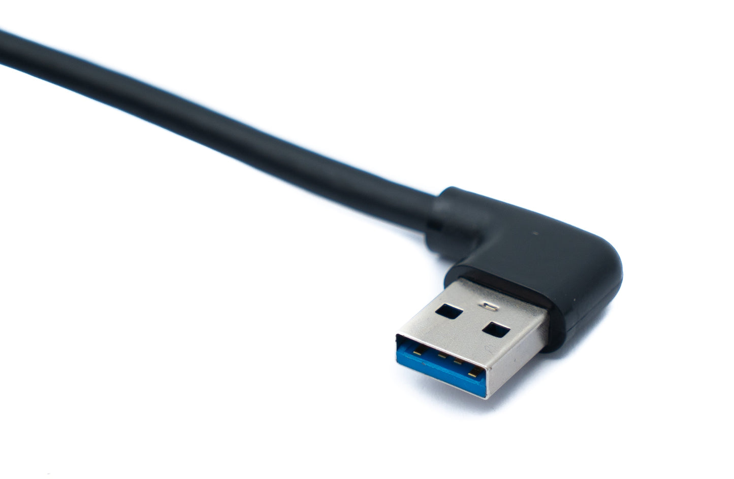 SYSTEM-S USB 3.0 cable 100 cm Type A male to male angled in black