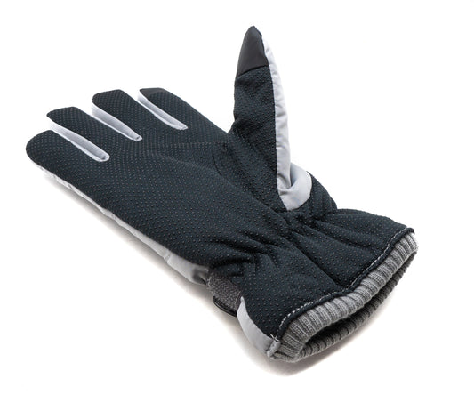 SYSTEM-S Anti-Slip Polyester Gloves for Smartphones Touch Screens in Grey