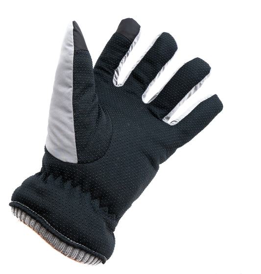 SYSTEM-S Anti-Slip Polyester Gloves for Smartphones Touch Screens in Grey