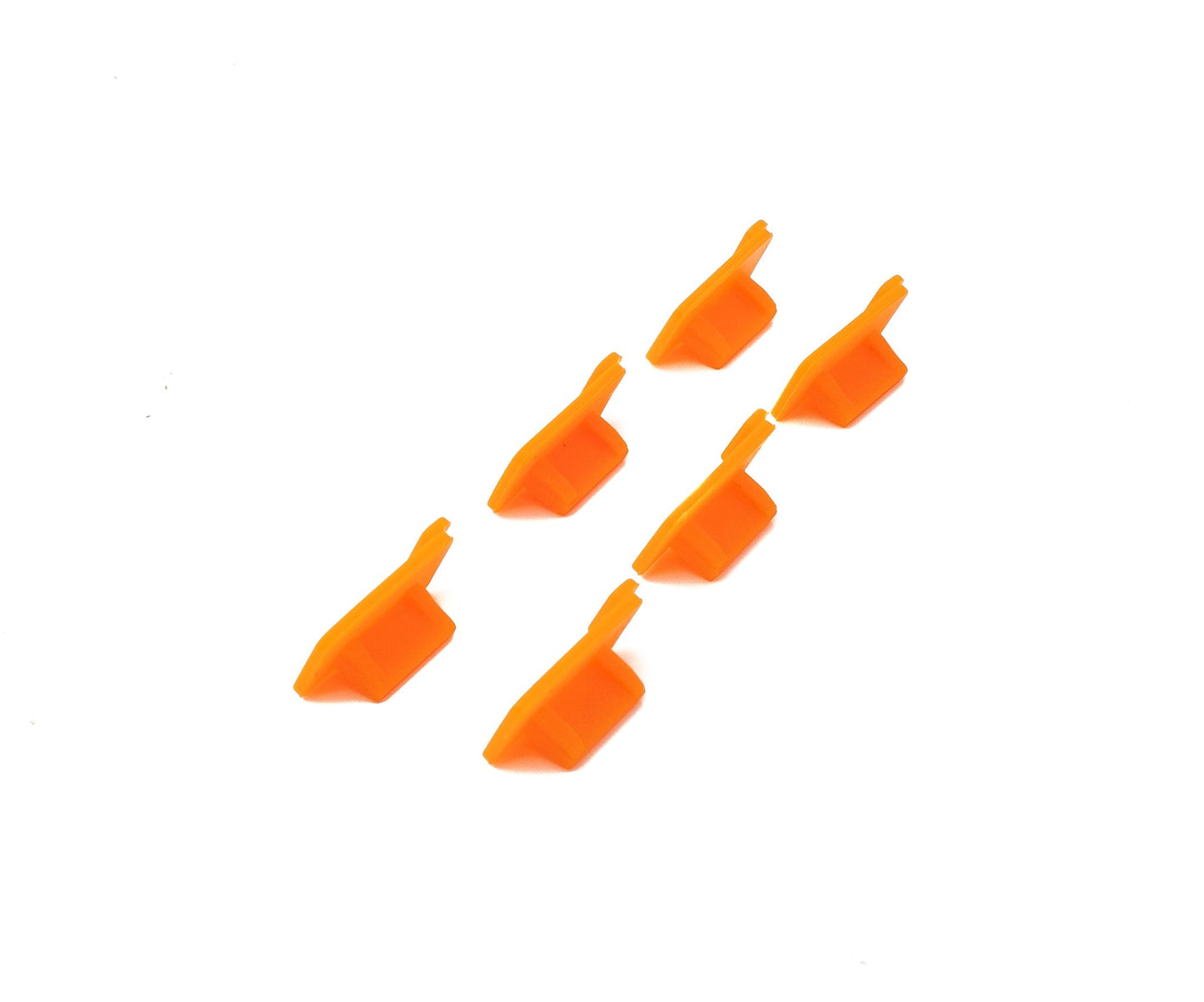SYSTEM-S 6x USB Type A Anti Dust Protection Cover made of silicone in orange