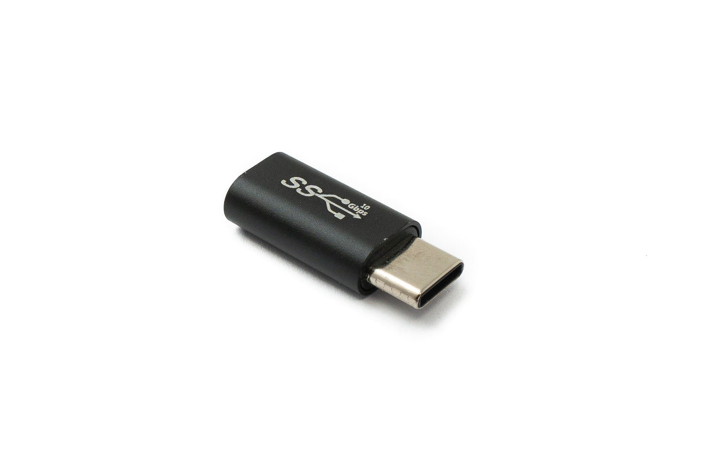 SYSTEM-S USB 3.1 millistykki af gerðinni C karlkyns í kvenkyns snúra í svörtu