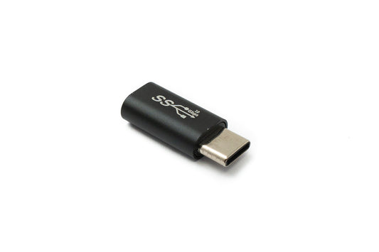 SYSTEM-S USB 3.1 millistykki af gerðinni C karlkyns í kvenkyns snúra í svörtu
