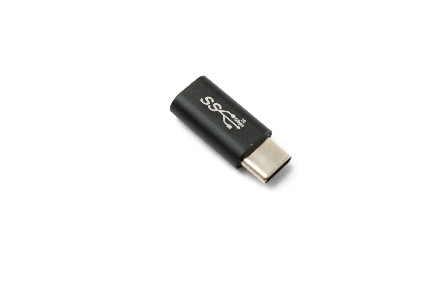 SYSTEM-S USB 3.1 millistykki af gerðinni C karlkyns í kvenkyns snúra í svörtu