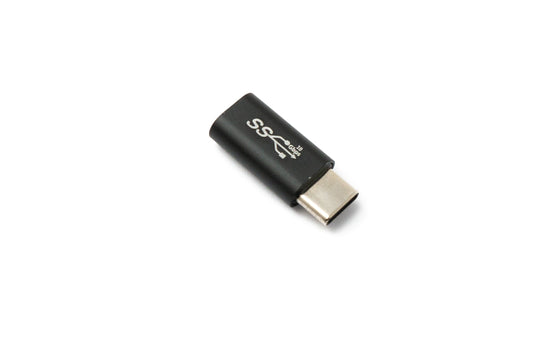 SYSTEM-S USB 3.1 millistykki af gerðinni C karlkyns í kvenkyns snúra í svörtu
