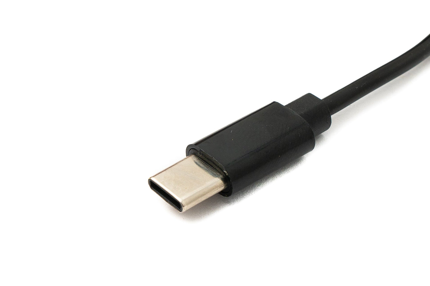 SYSTEM-S USB 3.1 snúra 50 cm Type C tengi í 2.0 A tengi spíral í svörtu