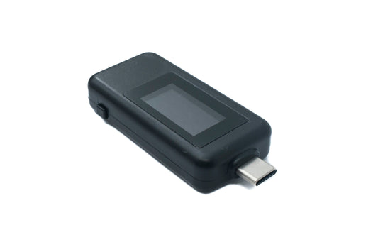 SYSTEM-S USB 3.1 Multimeter Voltage Watt Power Meter Type C Tester in Black