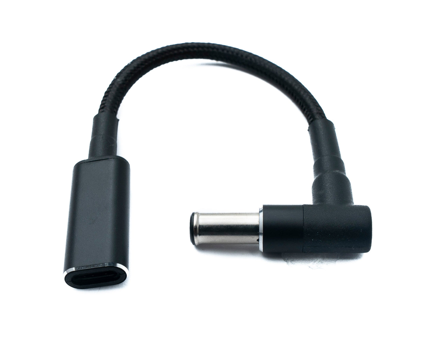 SYSTEM-S DC 20V snúra 15 cm 6.0 x 1.4 tengi í USB 3.1 Type C tengi fléttað vinklað