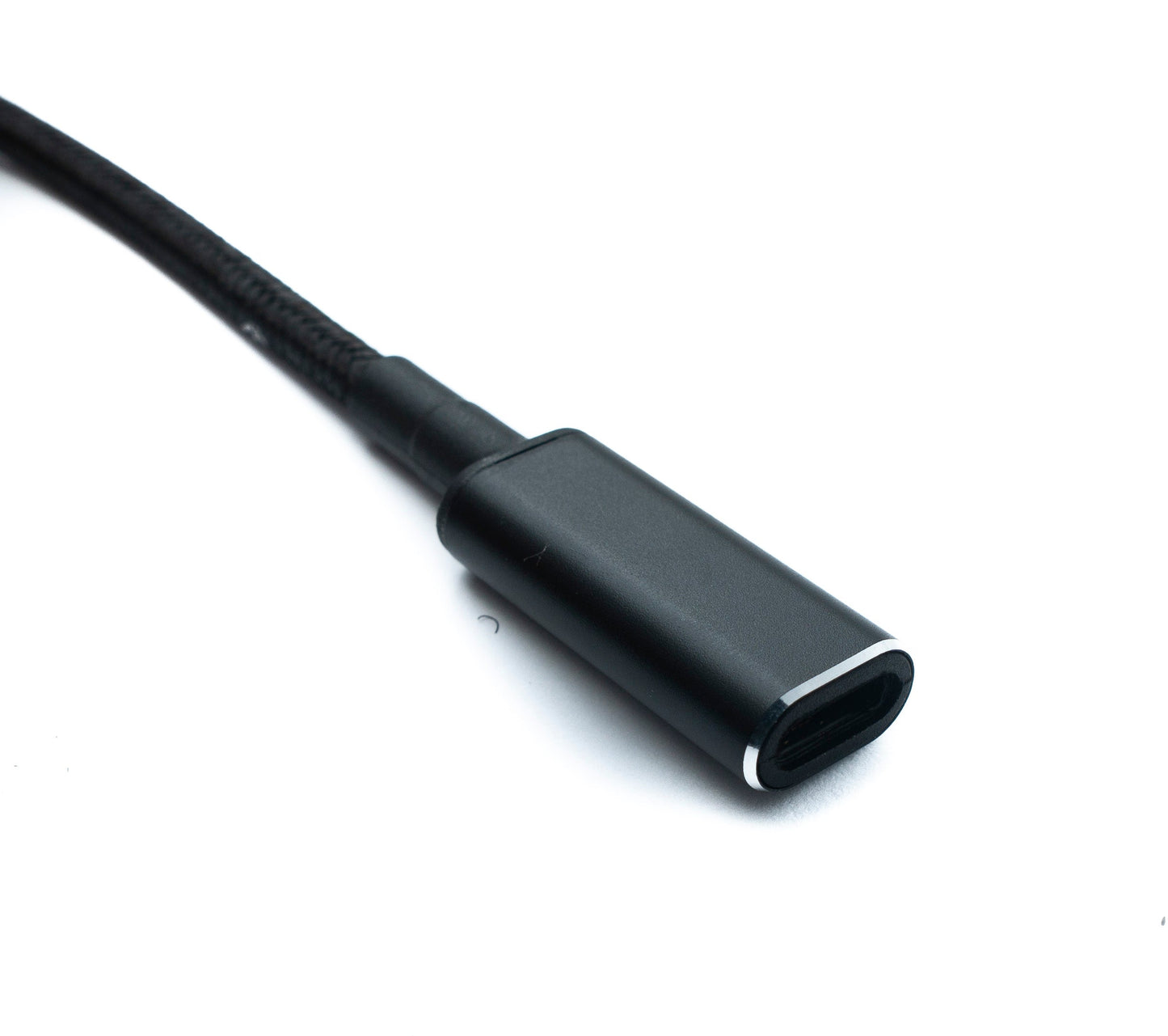 SYSTEM-S DC 20V snúra 15 cm 6.0 x 1.4 tengi í USB 3.1 Type C tengi fléttað vinklað