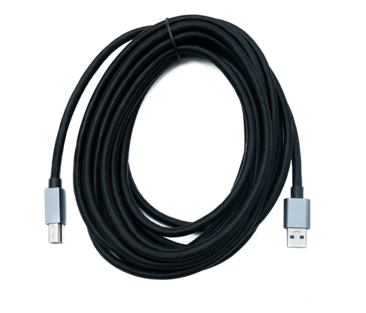 SYSTEM-S USB 3.0 cable 5 m Type B male to Type A male braided