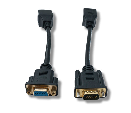 SYSTEM-S Ethernet VGA yfir IP breytir 2x 15 cm VGA í LAN RJ45 tengi 20 m drægni