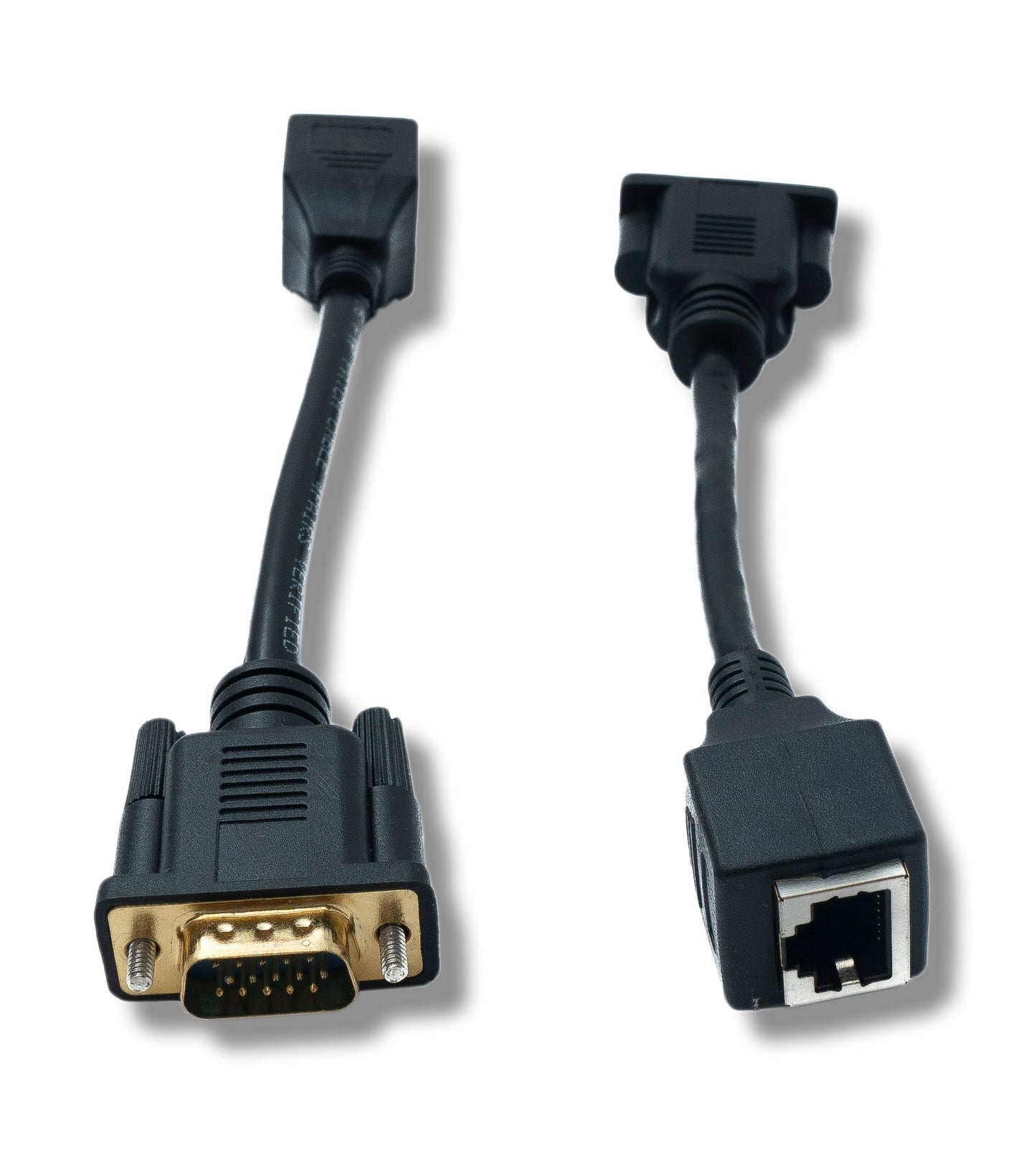 SYSTEM-S Ethernet VGA yfir IP breytir 2x 15 cm VGA í LAN RJ45 tengi 20 m drægni