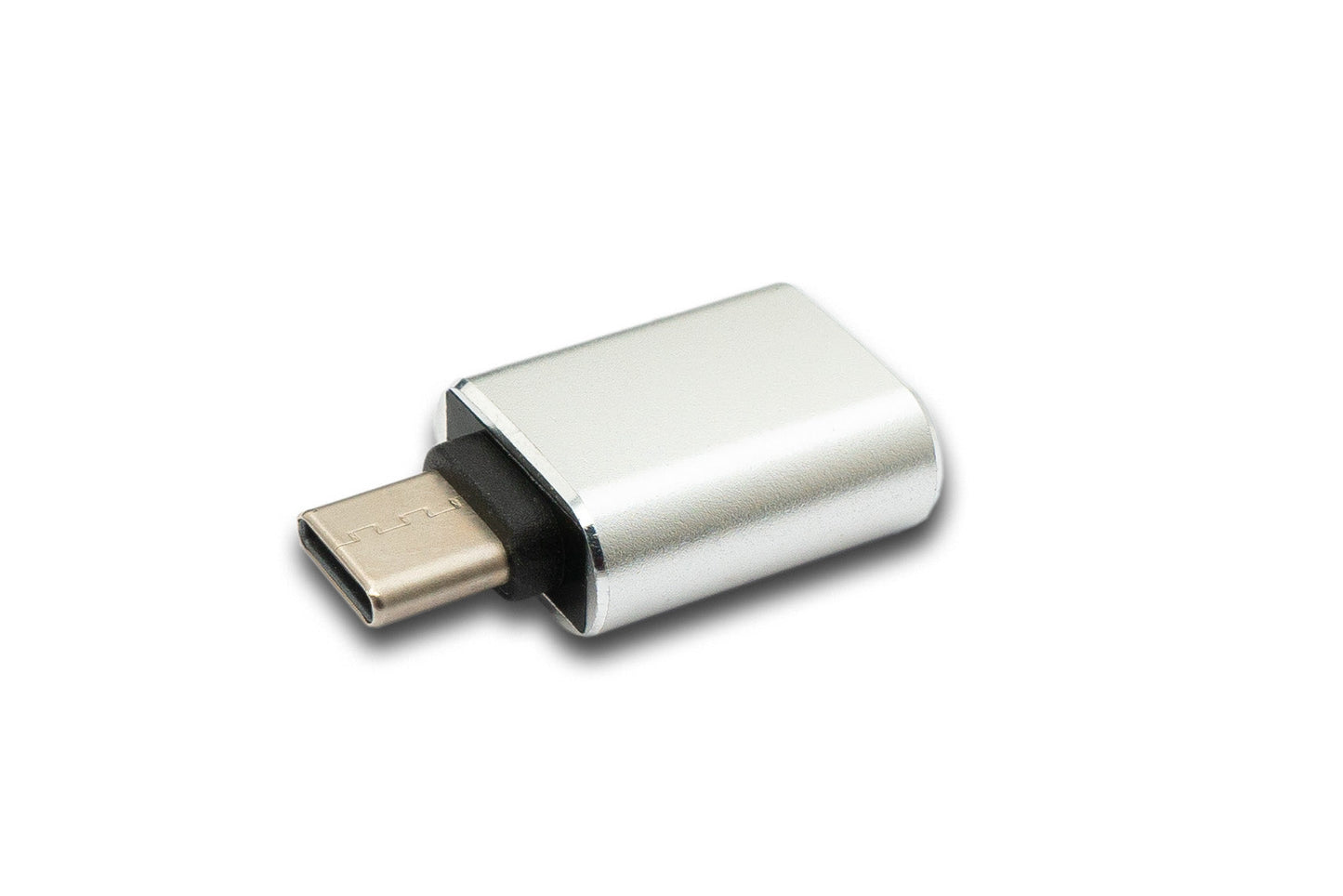SYSTEM-S USB 3.1 adapter type C male to 3.0 A female with indicator light 5 Gbit/s 100W in anthracite