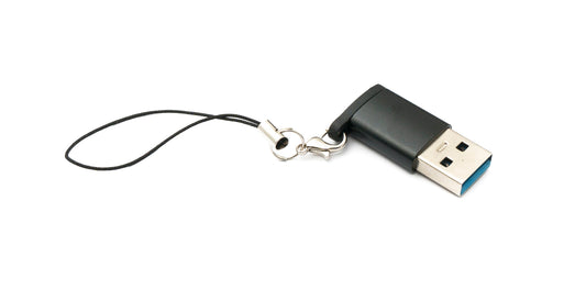 SYSTEM-S USB 3.1 millistykki Tegund C kvenkyns í 3.0 A karlkyns lykkja 5 Gbit/s 100W í svörtu