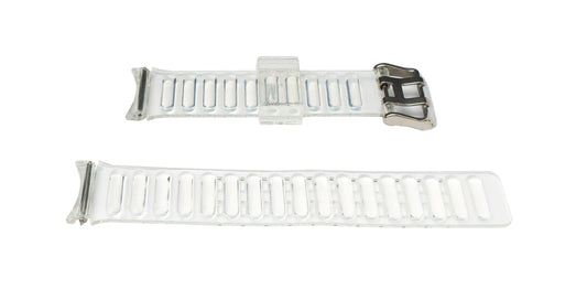 SYSTEM-S 20 mm TPU ól fyrir Samsung Galaxy Watch 5 4 snjallúr, gegnsætt hvítt