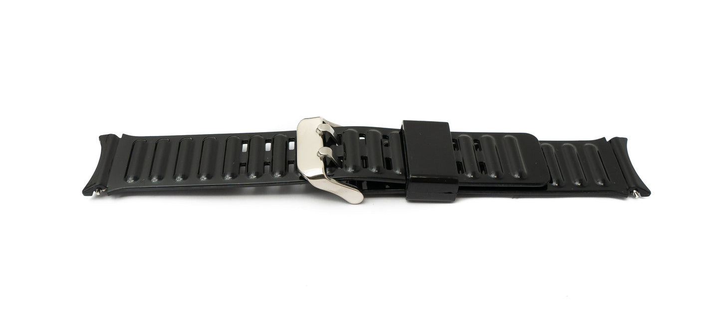 SYSTEM-S 20 mm TPU ól fyrir Samsung Galaxy Watch 5 4 snjallúr í svörtu