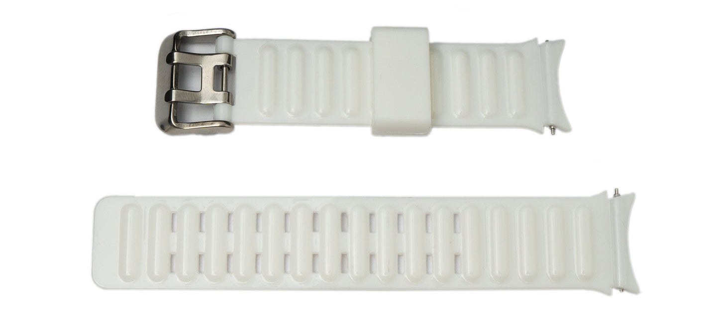 SYSTEM-S 20 mm TPU ól fyrir Samsung Galaxy Watch 5 4 snjallúr í hvítu