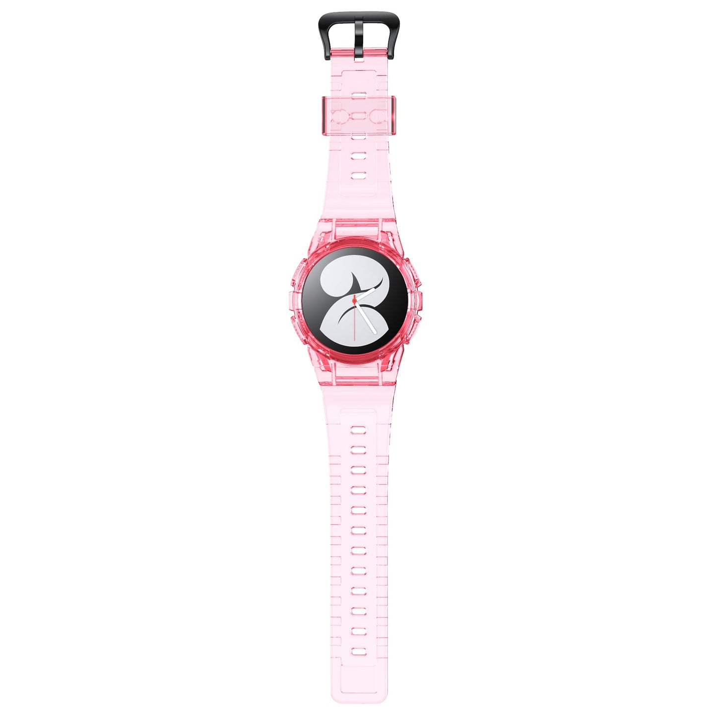 SYSTEM-S hulstur og ól 40 mm TPU fyrir Samsung Galaxy Watch 5 4 snjallúr í bleiku