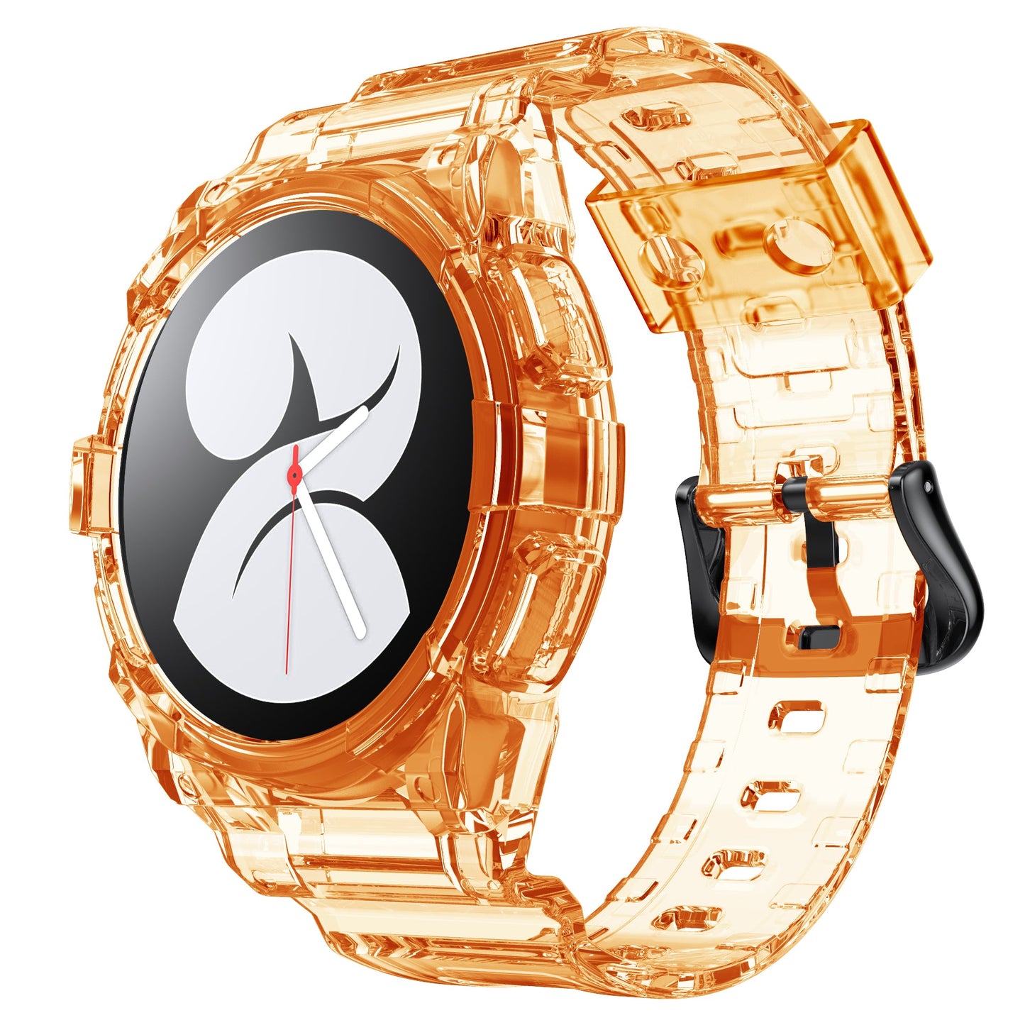 SYSTEM-S Hülle und Armband 40 mm TPU für Samsung Galaxy Watch 5 4 Smartwatch in Orange