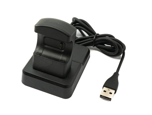 SYSTEM-S USB 2.0 snúra, 120 cm hleðslustöð fyrir Fitbit Charge 3 snjallúr, svört