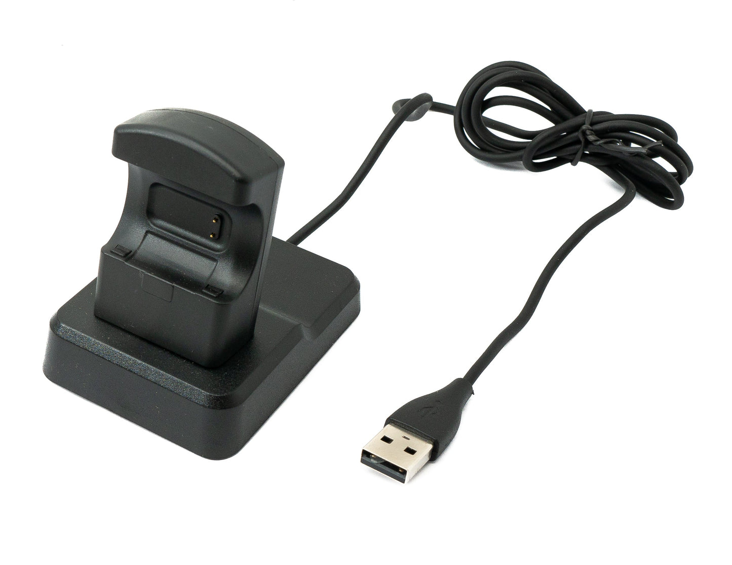SYSTEM-S USB 2.0 snúra, 120 cm hleðslustöð fyrir Fitbit Charge 3 snjallúr, svört