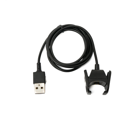 SYSTEM-S USB 2.0 snúra, 99 cm hleðslusnúra fyrir Fitbit Charge 3 snjallúr, svört
