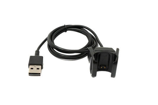 SYSTEM-S USB 2.0 snúra, 99 cm hleðslusnúra fyrir Fitbit Charge 3 snjallúr, svört