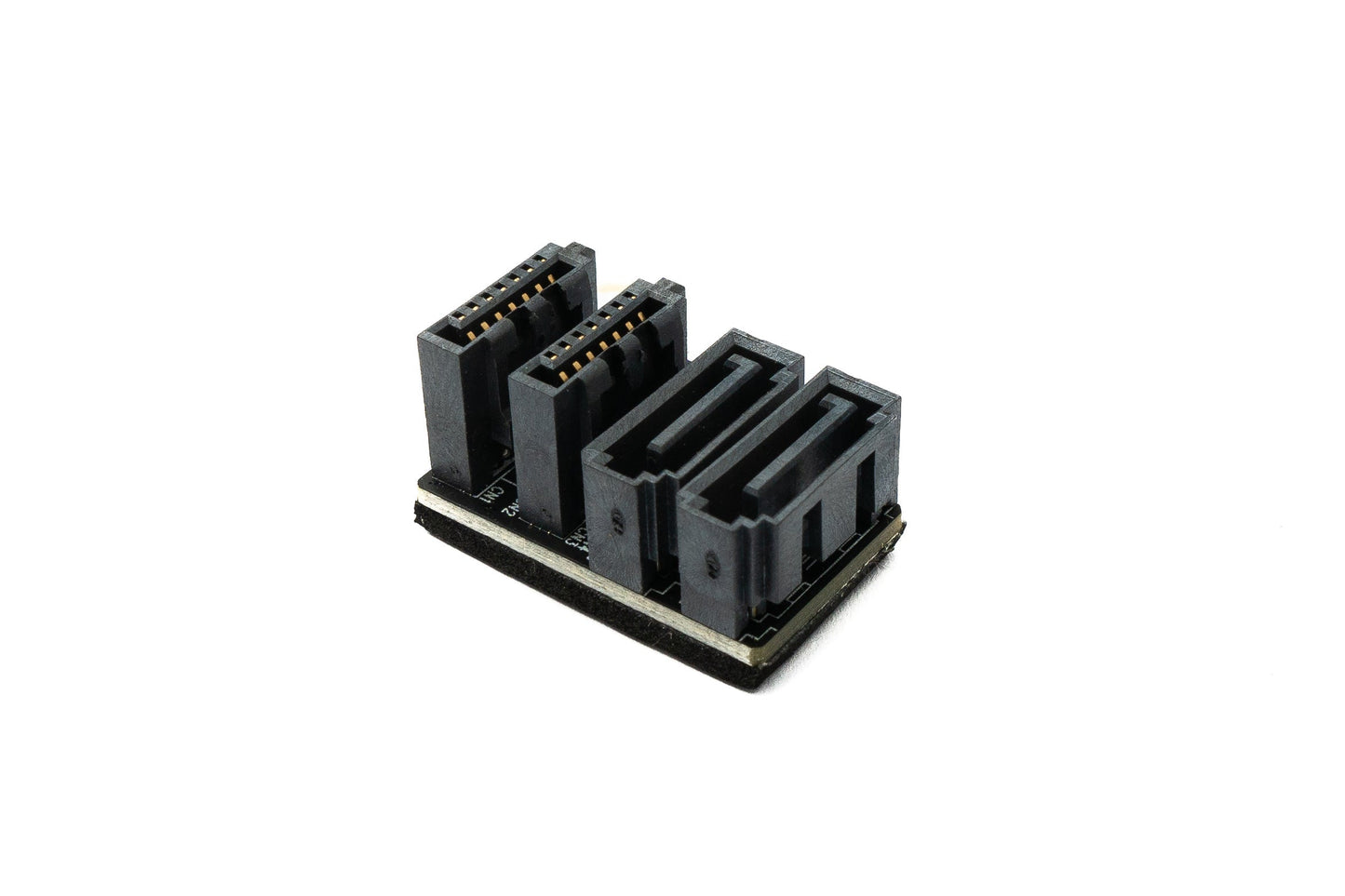 SYSTEM-S SATA UTurn Adapter 2x 7Pin Buchse zu 2x Stecker Kabel 360° für Mainboard SSD HDD