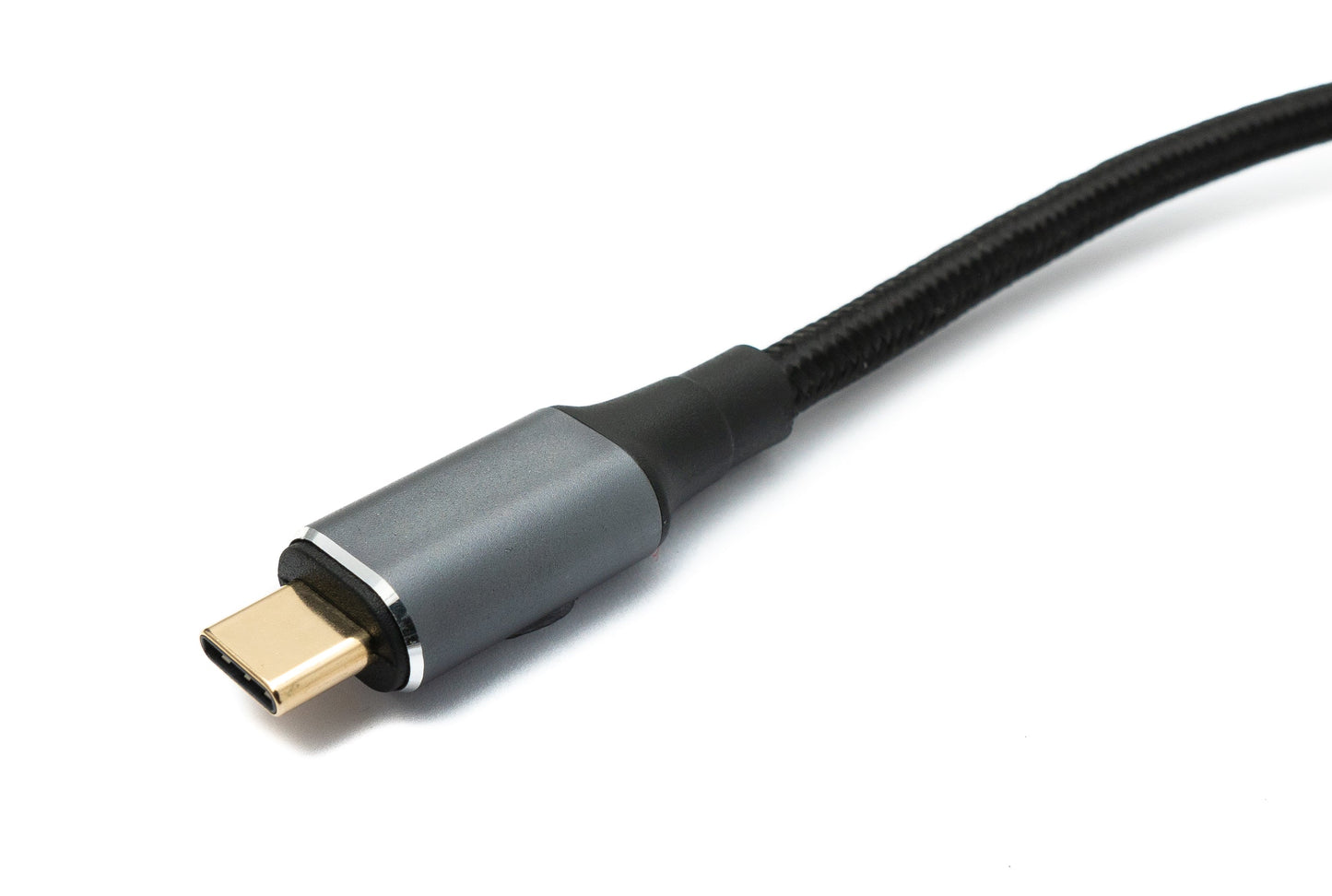 SYSTEM-S USB4 USB Kabel 30 cm Typ C Stecker zu Stecker 40 Gbit/s USB 4.0 geflochten Winkel