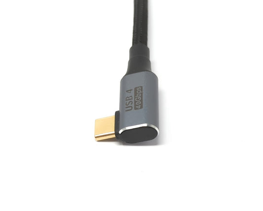 SYSTEM-S USB4 USB snúra 80 cm Tegund C karlkyns í karlkyns 40 Gbit/s USB 4.0 fléttaður vinkull