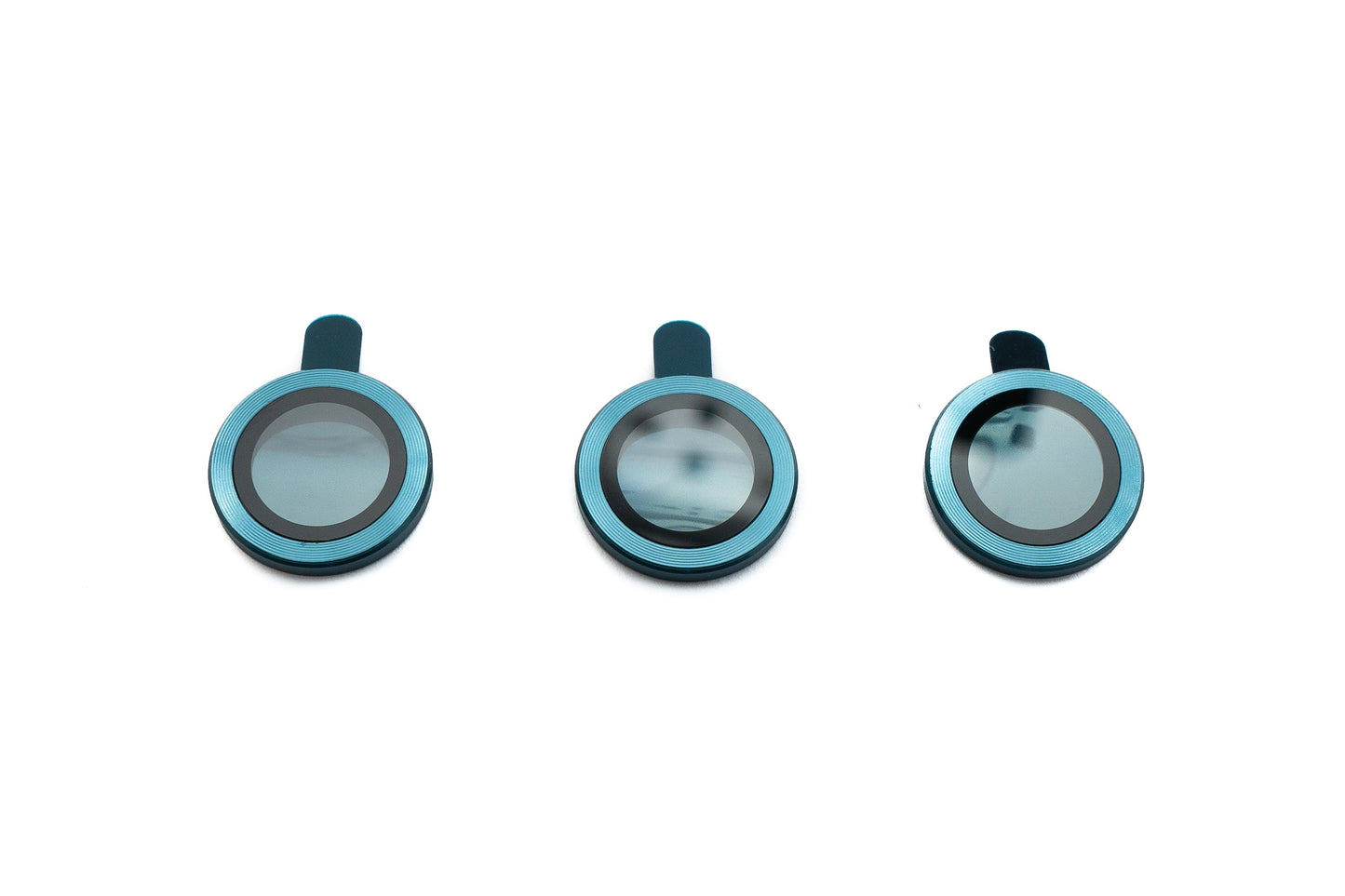 SYSTEM-S Camera Protection Lens Cover made of glass for iPhone 12 Pro Max in blue