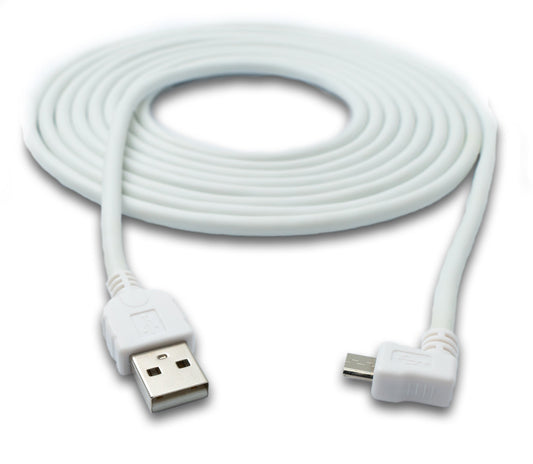 USB 2.0 snúra 3 m Micro B tengi í Type A tengi, hvít