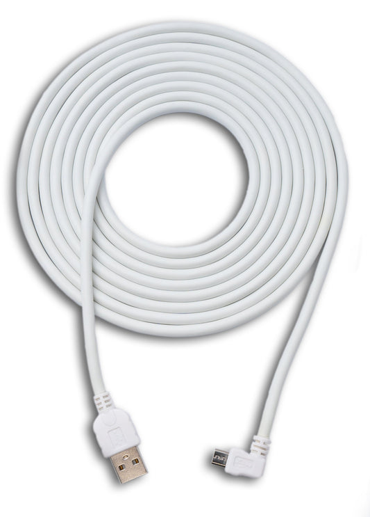USB 2.0 snúra 3 m Micro B tengi í Type A tengi, hvít