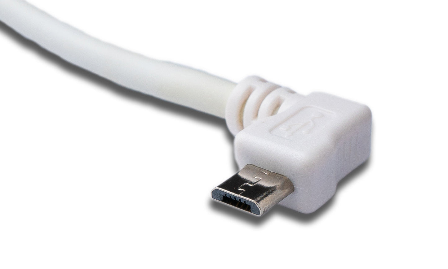 USB 2.0 snúra 3 m Micro B tengi í Type A tengi, hvít