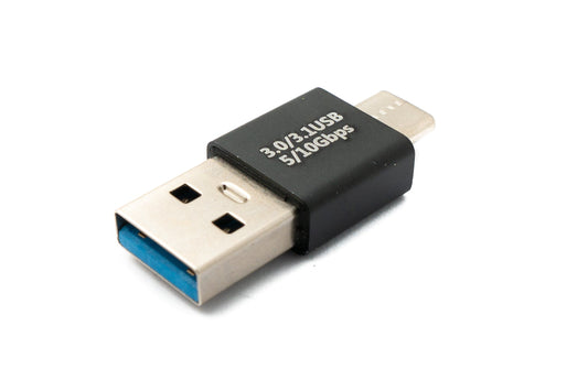SYSTEM-S USB 3.1 millistykki, gerð C karlkyns í 3.0 A karlkyns millistykki, 5 Gbit/s, svart
