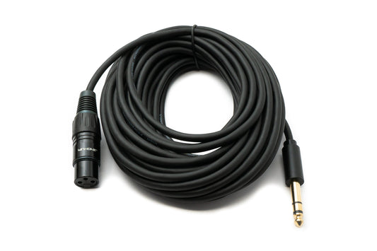 SYSTEM-S Hljóðsnúra 10 m XLR 3 pinna tengi í 6,35 mm jack tengi AUX