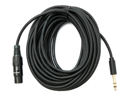 SYSTEM-S Hljóðsnúra 10 m XLR 3 pinna tengi í 6,35 mm jack tengi AUX