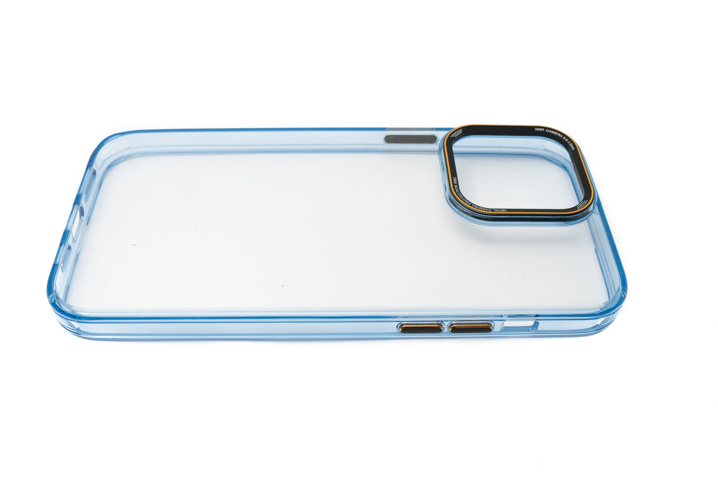 SYSTEM-S hlífðarhulstur úr höggdeyfandi TPU í bláu gegnsæju hulstri fyrir iPhone 14 Pro Max