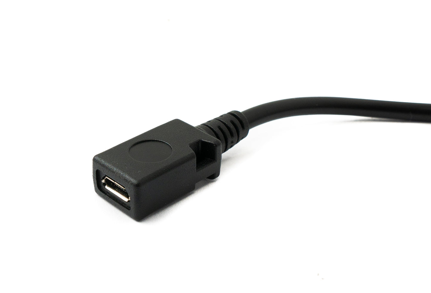 SYSTEM-S USB 2.0 snúra 15 cm Micro B kvenkyns í kvenkyns í svörtu