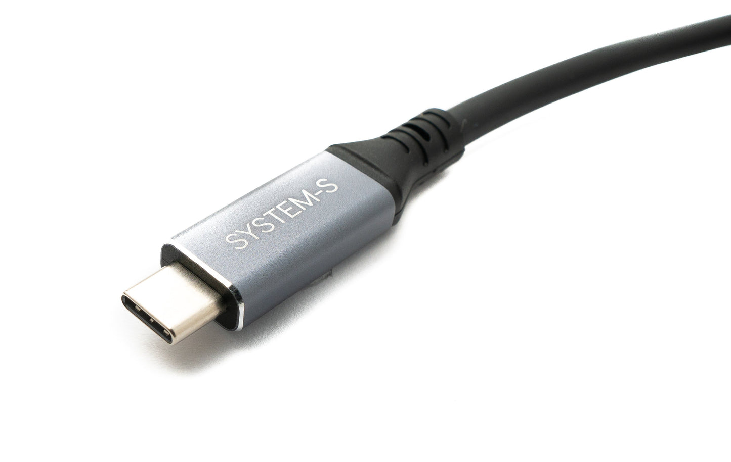 SYSTEM-S USB4 80 cm snúra Tegund C karlkyns í karlkyns vinklaður 40 Gbit/s 240 W USB 4.0 snúra