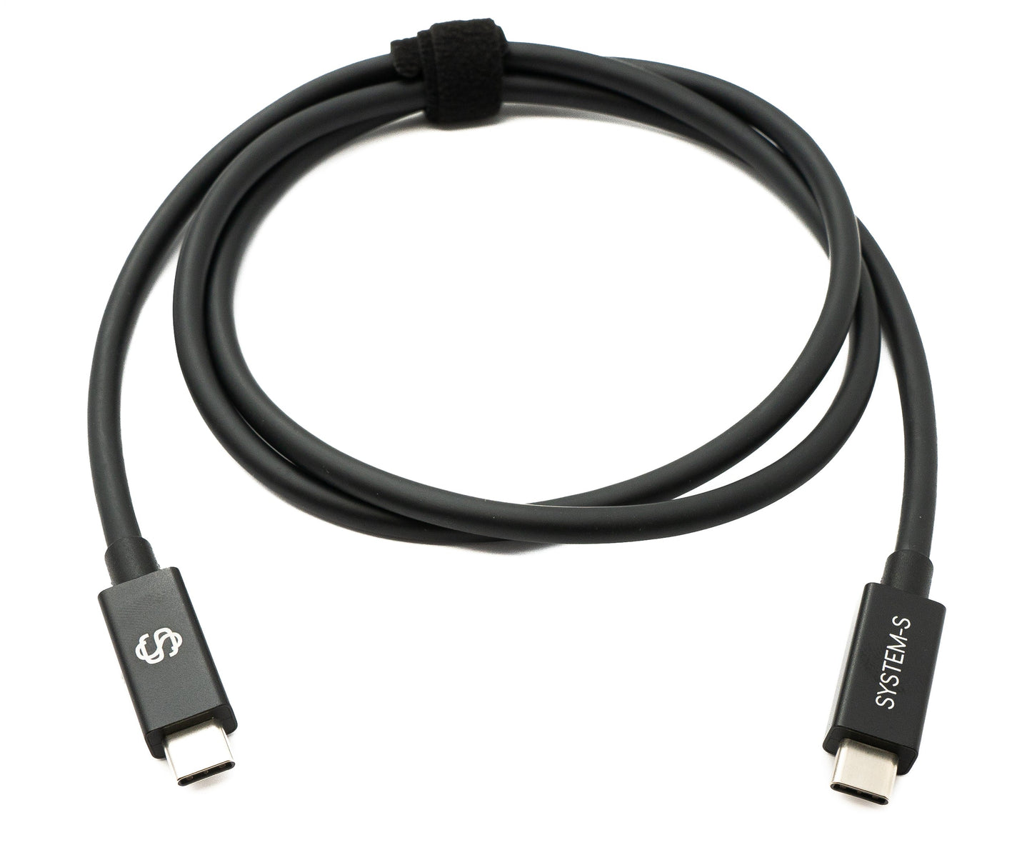 SYSTEM-S USB Thunderbolt 4 100 cm snúra af gerð C karlkyns í karlkyns 40 Gbit/s 240 W snúru millistykki