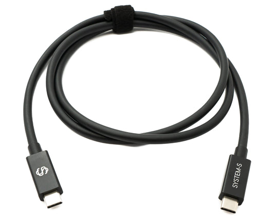 SYSTEM-S USB Thunderbolt 4 100 cm snúra af gerð C karlkyns í karlkyns 40 Gbit/s 240 W snúru millistykki