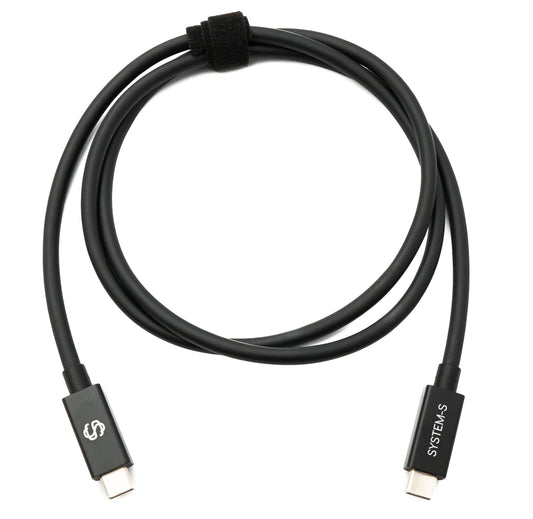 SYSTEM-S USB Thunderbolt 4 100 cm snúra af gerð C karlkyns í karlkyns 40 Gbit/s 240 W snúru millistykki
