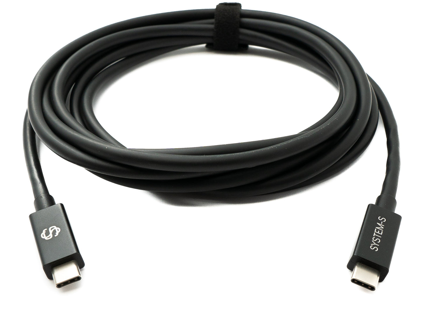 SYSTEM-S USB Thunderbolt 4 3 m snúra af gerð C karlkyns í karlkyns 40 Gbit/s 240 W snúru millistykki