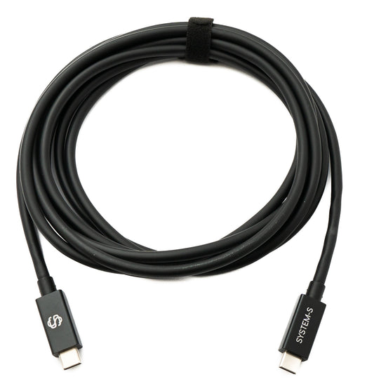 SYSTEM-S USB Thunderbolt 4 3 m Cable Type C Male to Male 40 Gbit/s 240 W Cable Adapter