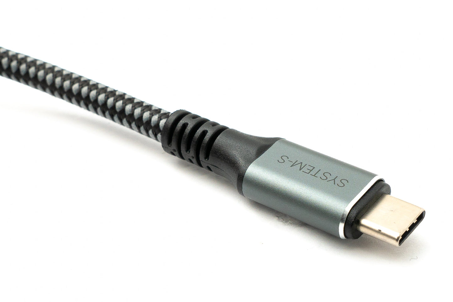 SYSTEM-S USB4 USB 80 cm snúra Tegund C karlkyns í karlkyns fléttuð 40 Gbit/s 240 W USB 4.0 snúra