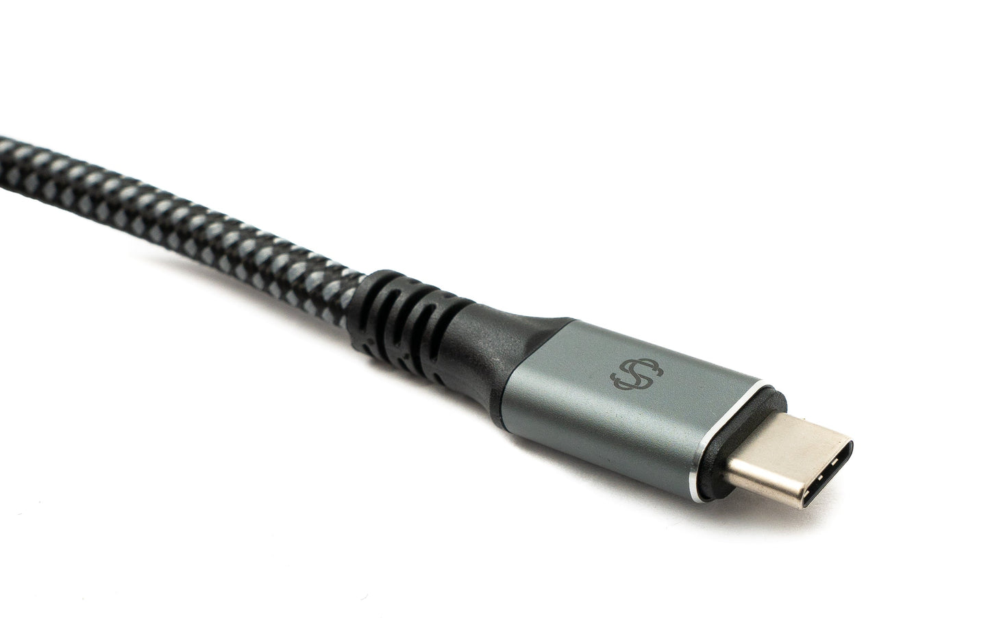SYSTEM-S USB4 USB 50 cm cable Type C male to male braided 40 Gbit/s 240 W USB 4.0 cable