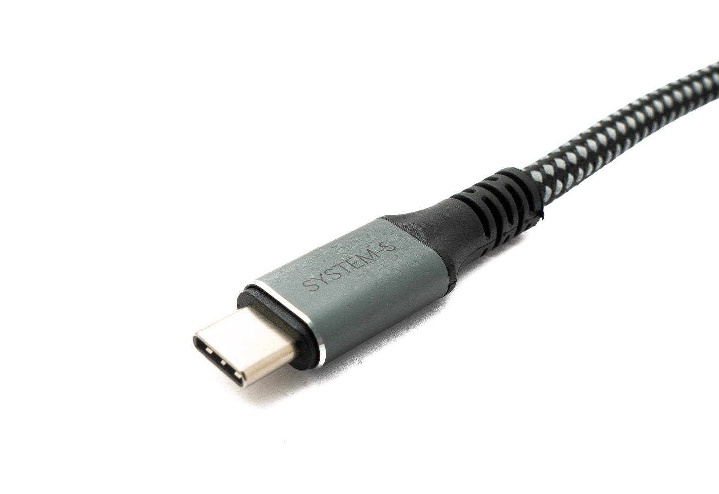 SYSTEM-S USB4 USB 50 cm cable Type C male to male braided 40 Gbit/s 240 W USB 4.0 cable